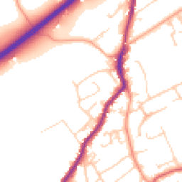 Daytime road noise heatmap for GU10 4PN