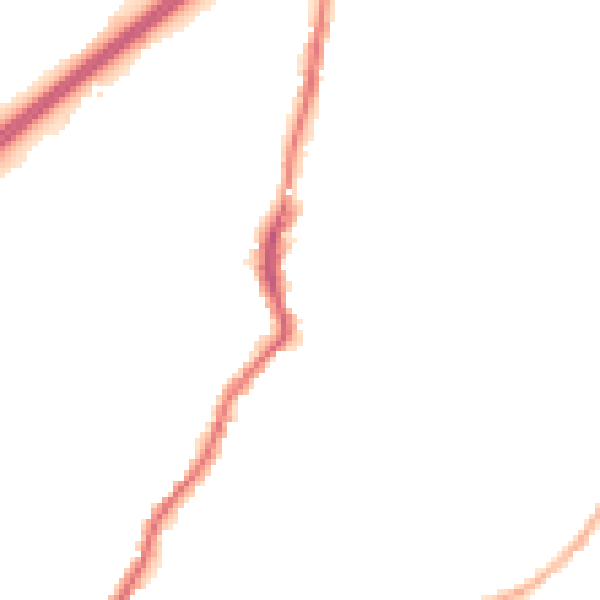 Night-time road noise heatmap for GU10 4PT