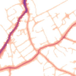 Daytime road noise heatmap for GU10 4QB