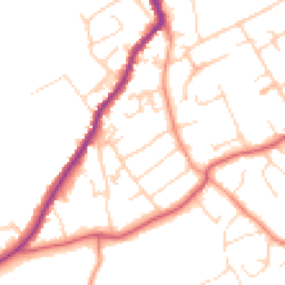 Daytime road noise heatmap for GU10 4QL