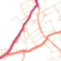 Daytime road noise heatmap for GU10 4QN