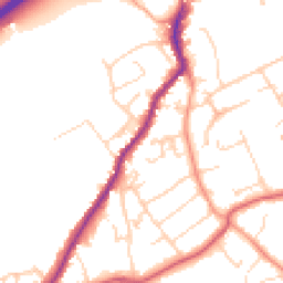 Daytime road noise heatmap for GU10 4QS