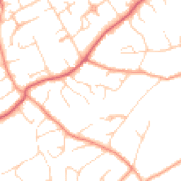 Daytime road noise heatmap for GU10 4RB