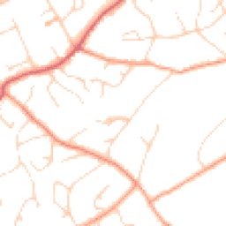 Daytime road noise heatmap for GU10 4RF