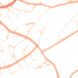 Daytime road noise heatmap for GU10 4RN