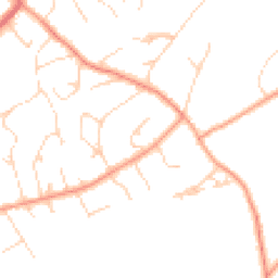 Daytime road noise heatmap for GU10 4TF