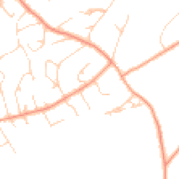 Daytime road noise heatmap for GU10 4TH