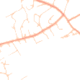 Daytime road noise heatmap for GU10 4TP