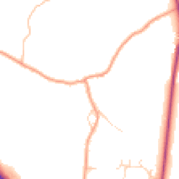 Daytime road noise heatmap for GU10 5BH