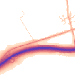 Daytime road noise heatmap for GU10 5DF