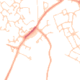 Daytime road noise heatmap for GU10 5DG