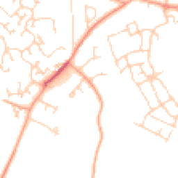 Daytime road noise heatmap for GU10 5DH