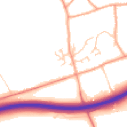 Daytime road noise heatmap for GU10 5DQ