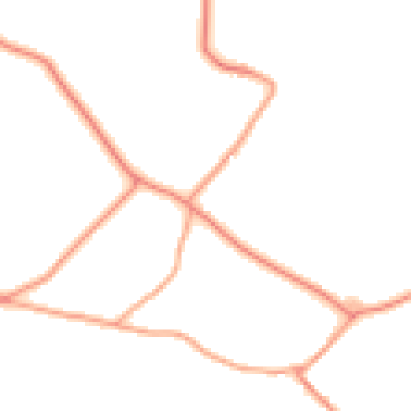 Daytime road noise heatmap for GU10 5DR