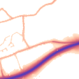 Daytime road noise heatmap for GU10 5HZ