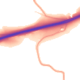 Daytime road noise heatmap for GU10 5JD