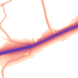 Daytime road noise heatmap for GU10 5JH