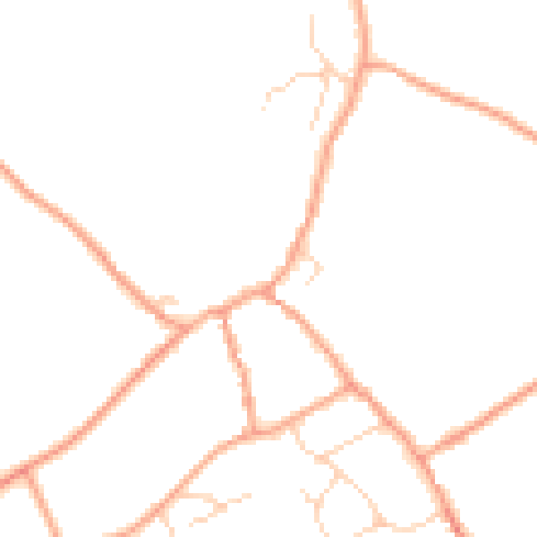 Daytime road noise heatmap for GU10 5QT
