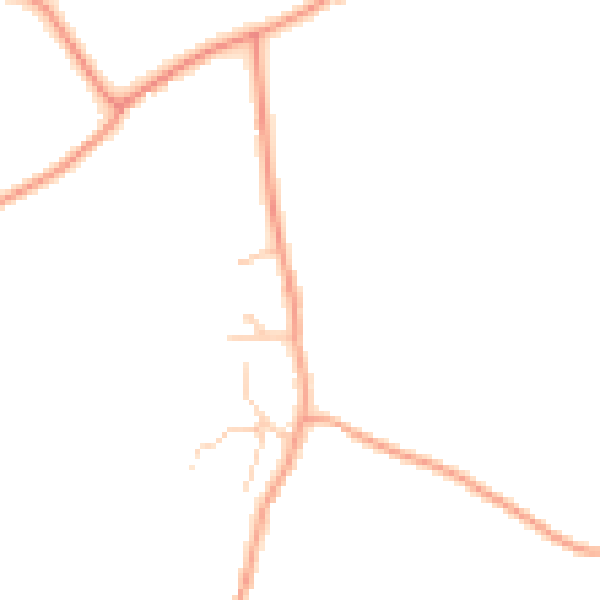 Daytime road noise heatmap for GU10 5RQ