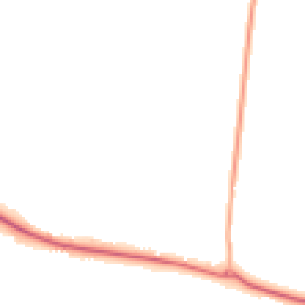 Night-time road noise heatmap for GU10 5TH