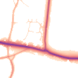 Daytime road noise heatmap for GU10 5TW