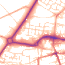 Daytime road noise heatmap for GU11 1AJ
