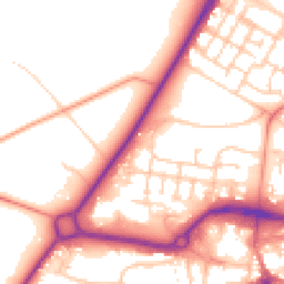 Daytime road noise heatmap for GU11 1AS