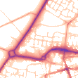 Daytime road noise heatmap for GU11 1AW