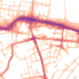 Daytime road noise heatmap for GU11 1AX