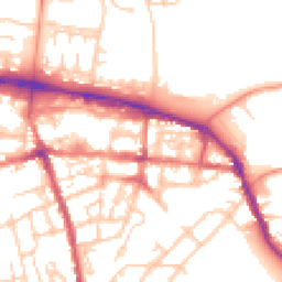 Daytime road noise heatmap for GU11 1BA