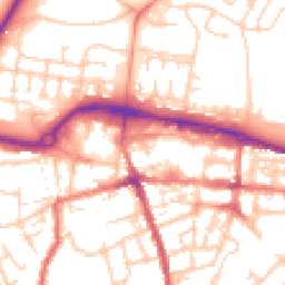 Daytime road noise heatmap for GU11 1BH