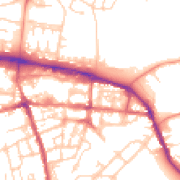 Daytime road noise heatmap for GU11 1BL