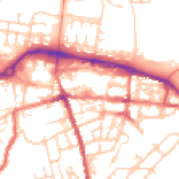 Daytime road noise heatmap for GU11 1DB