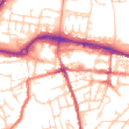Daytime road noise heatmap for GU11 1DL
