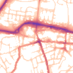 Daytime road noise heatmap for GU11 1DP