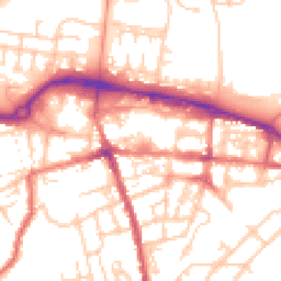 Daytime road noise heatmap for GU11 1DU
