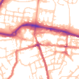 Daytime road noise heatmap for GU11 1EG