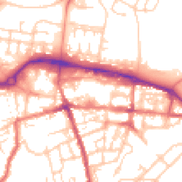 Daytime road noise heatmap for GU11 1EP