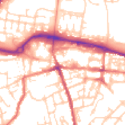 Daytime road noise heatmap for GU11 1EU