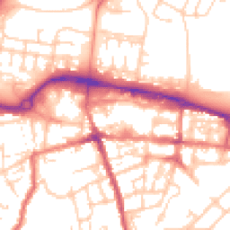 Daytime road noise heatmap for GU11 1EW