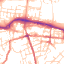 Daytime road noise heatmap for GU11 1FA