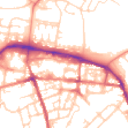 Daytime road noise heatmap for GU11 1FD