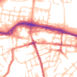 Daytime road noise heatmap for GU11 1FF