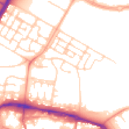 Daytime road noise heatmap for GU11 1FJ