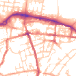 Daytime road noise heatmap for GU11 1FQ