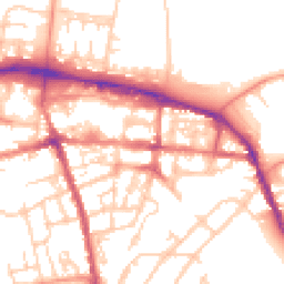 Daytime road noise heatmap for GU11 1JX
