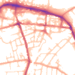 Daytime road noise heatmap for GU11 1NA