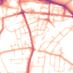 Daytime road noise heatmap for GU11 1NJ