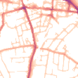 Daytime road noise heatmap for GU11 1NR