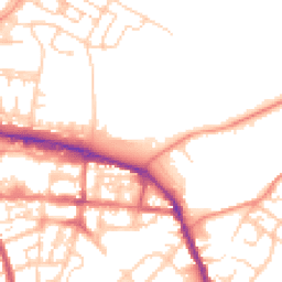 Daytime road noise heatmap for GU11 1QT